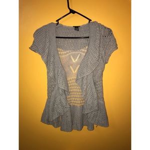 Grey woven cardigan